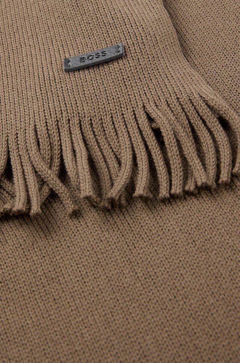 Hugo Boss Bufanda De Punto Raschel En Lana Merina