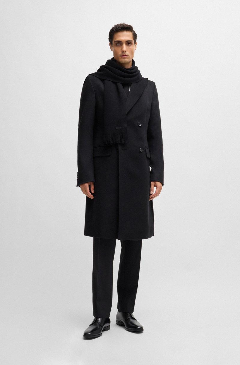 Hugo Boss Bufanda De Punto Raschel En Lana Merina