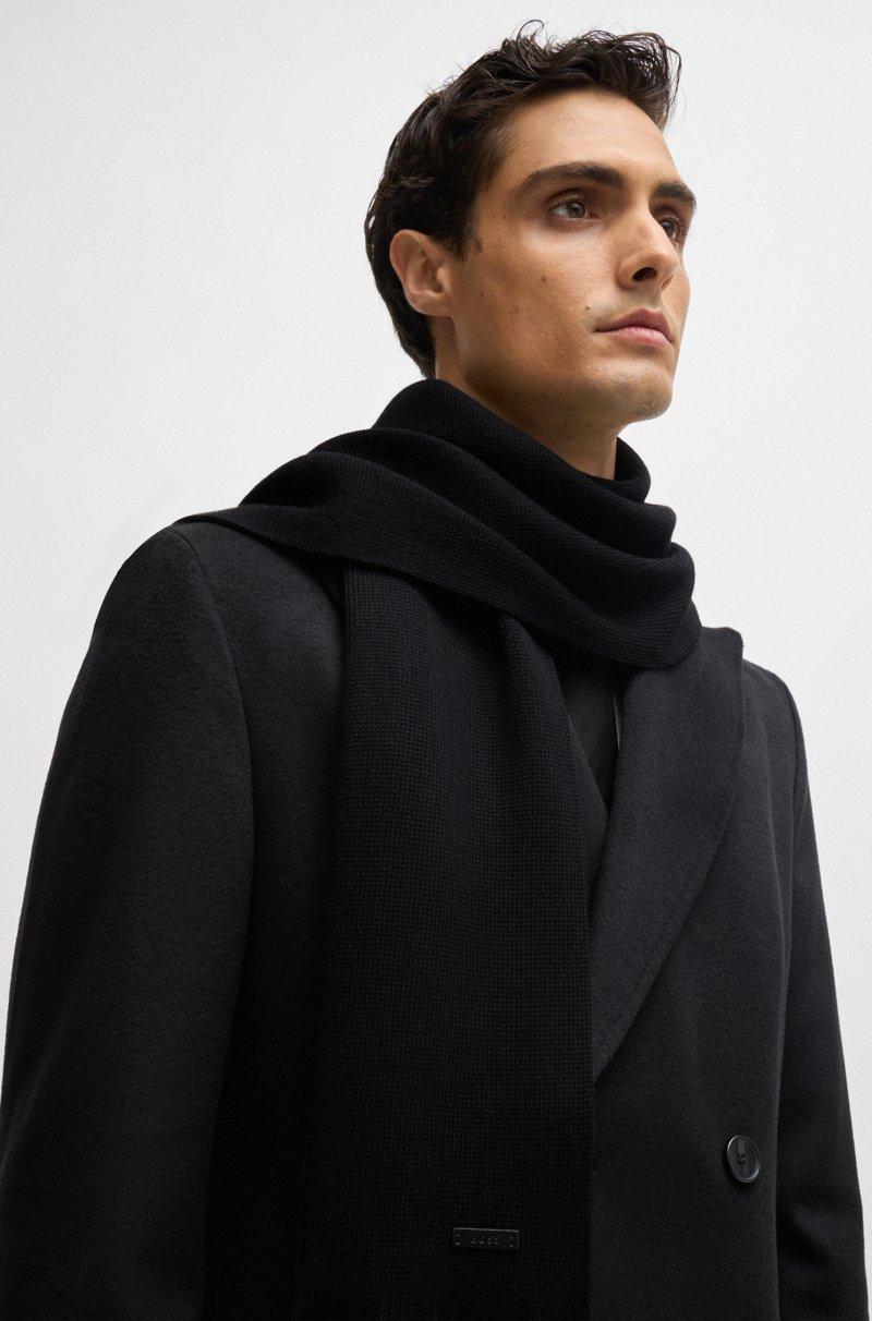 Hugo Boss Bufanda De Punto Raschel En Lana Merina