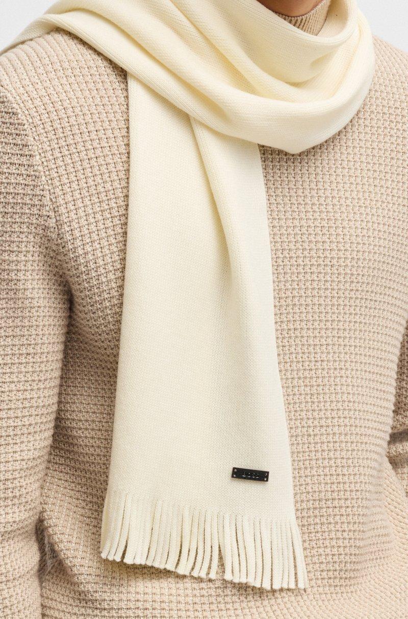 Hugo Boss Bufanda De Punto Raschel En Lana Merina