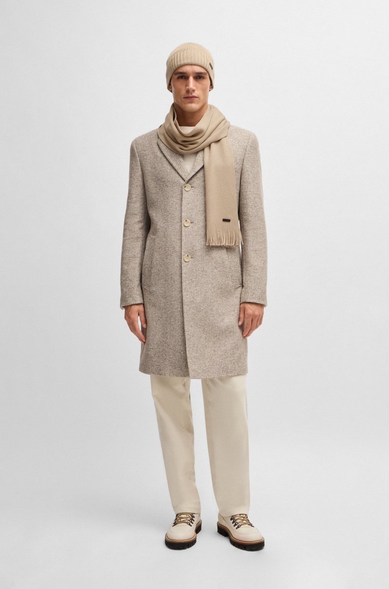 Hugo Boss Bufanda De Punto Raschel En Lana Merina