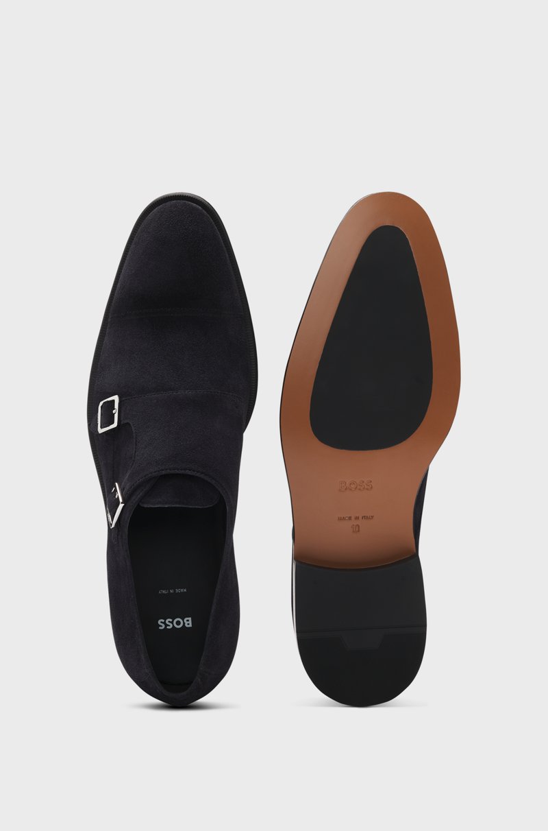 Hugo Boss Calzado De Ante Con Hebilla Doble