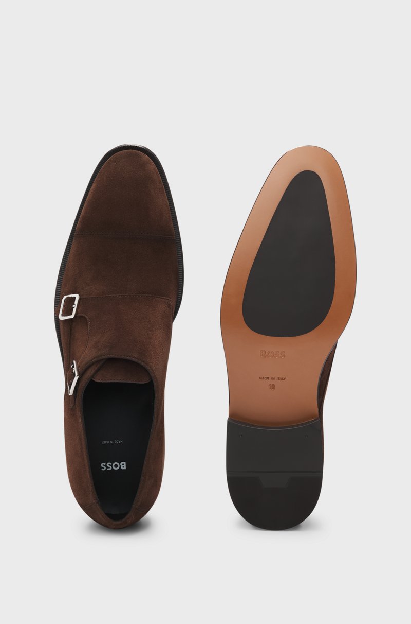 Hugo Boss Calzado De Ante Con Hebilla Doble