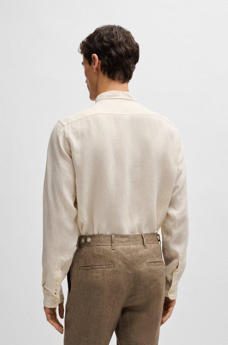 Hugo Boss Camisa Abotonada Regular Fit De Lino