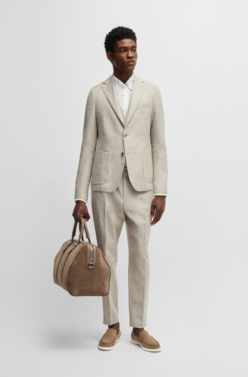 Hugo Boss Camisa Abotonada Regular Fit De Lino