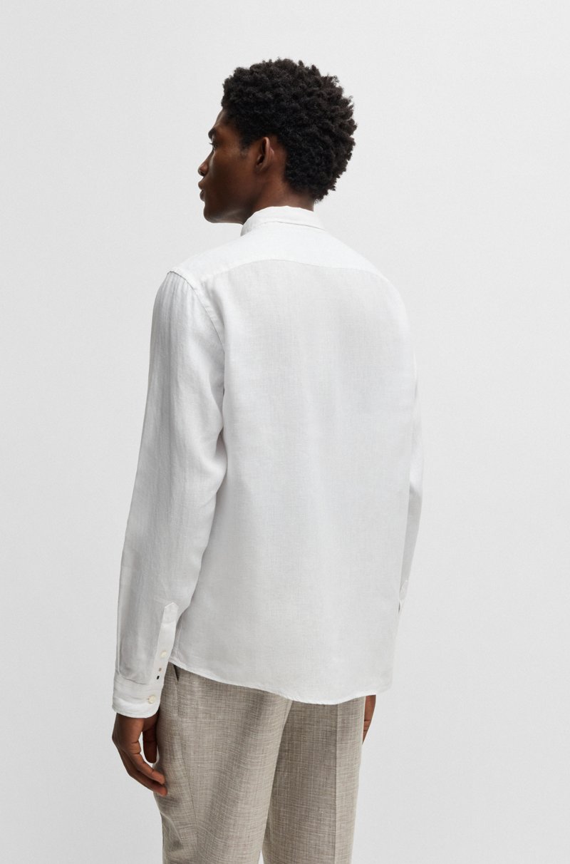 Hugo Boss Camisa Abotonada Regular Fit De Lino