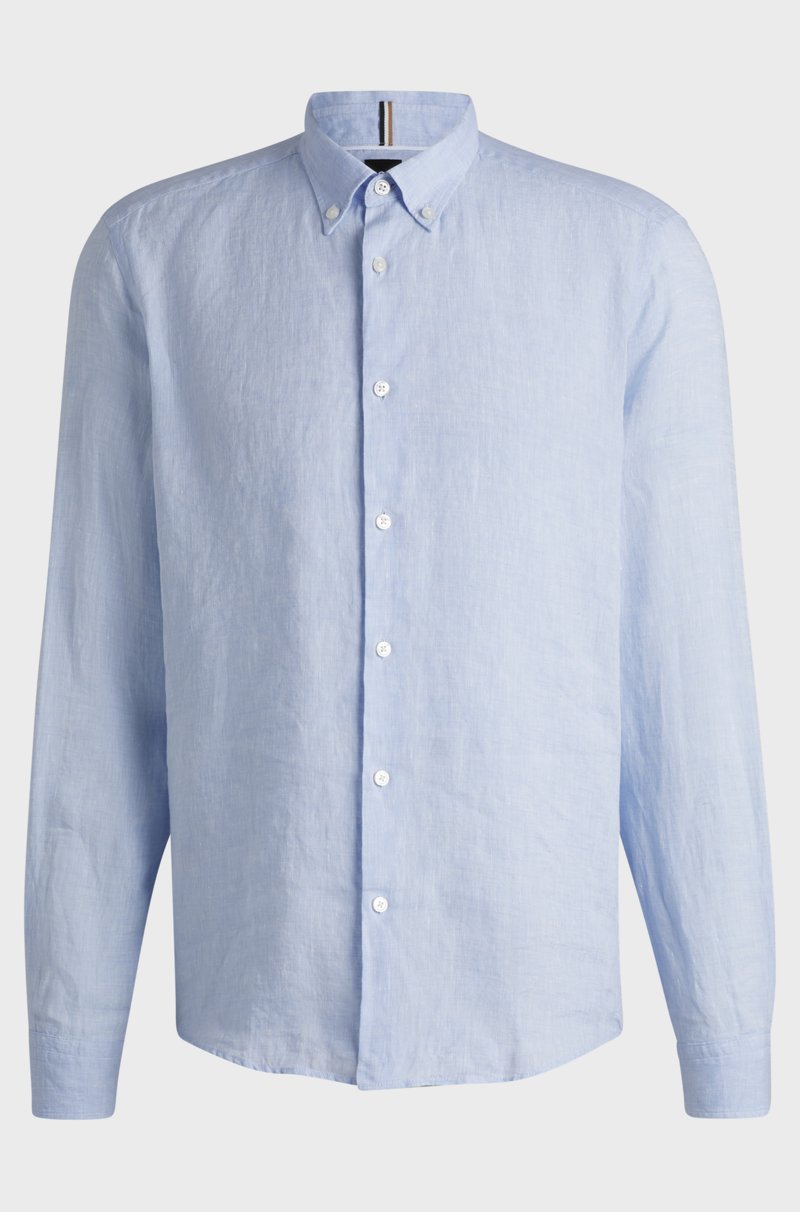 Hugo Boss Camisa abotonada regular fit de lino