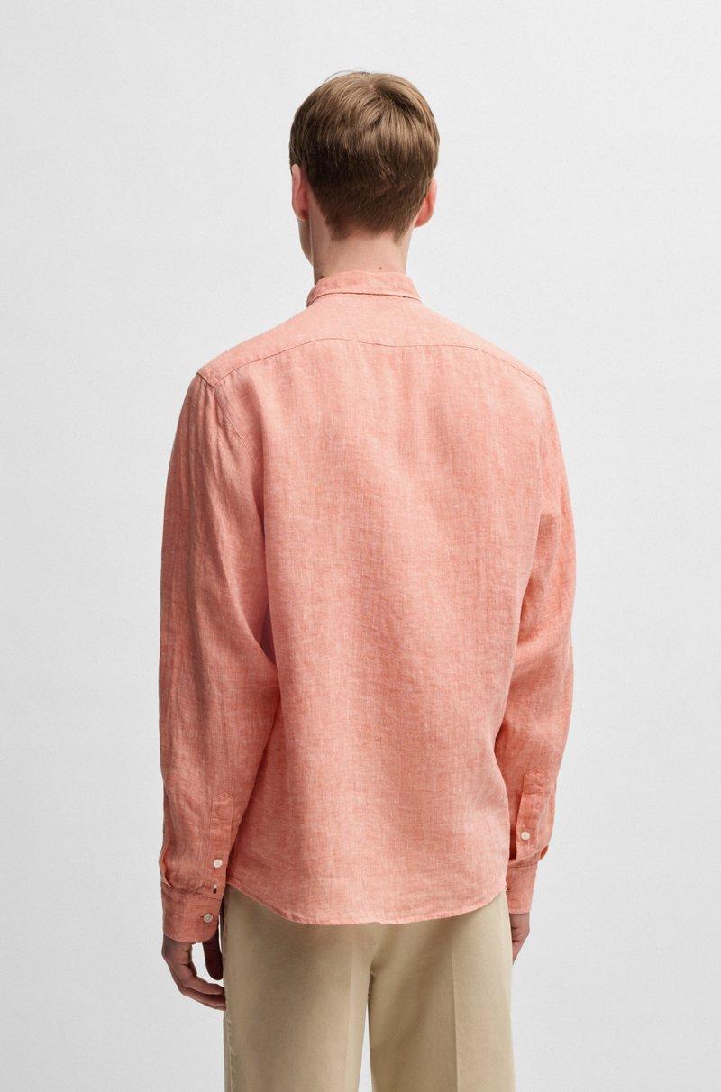 Hugo Boss Camisa Abotonada Regular Fit De Lino