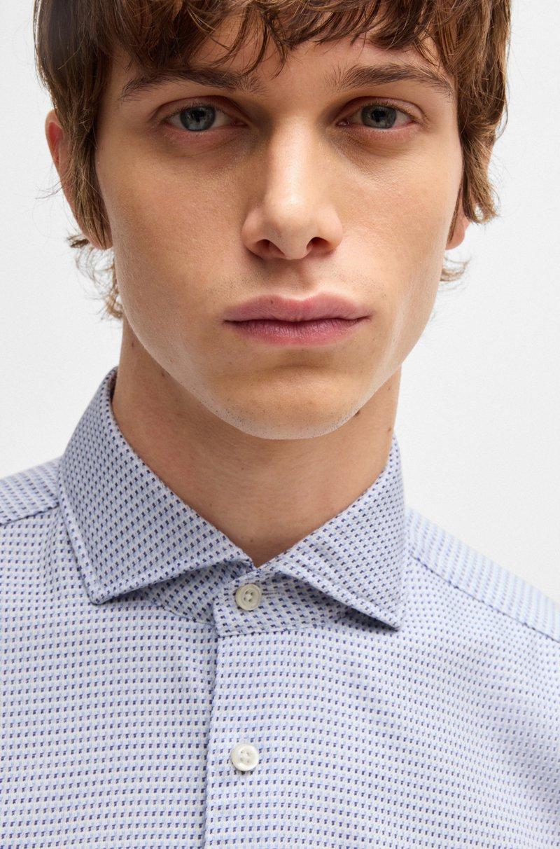 Hugo Boss Camisa Casual Fit De Algodón Estampado