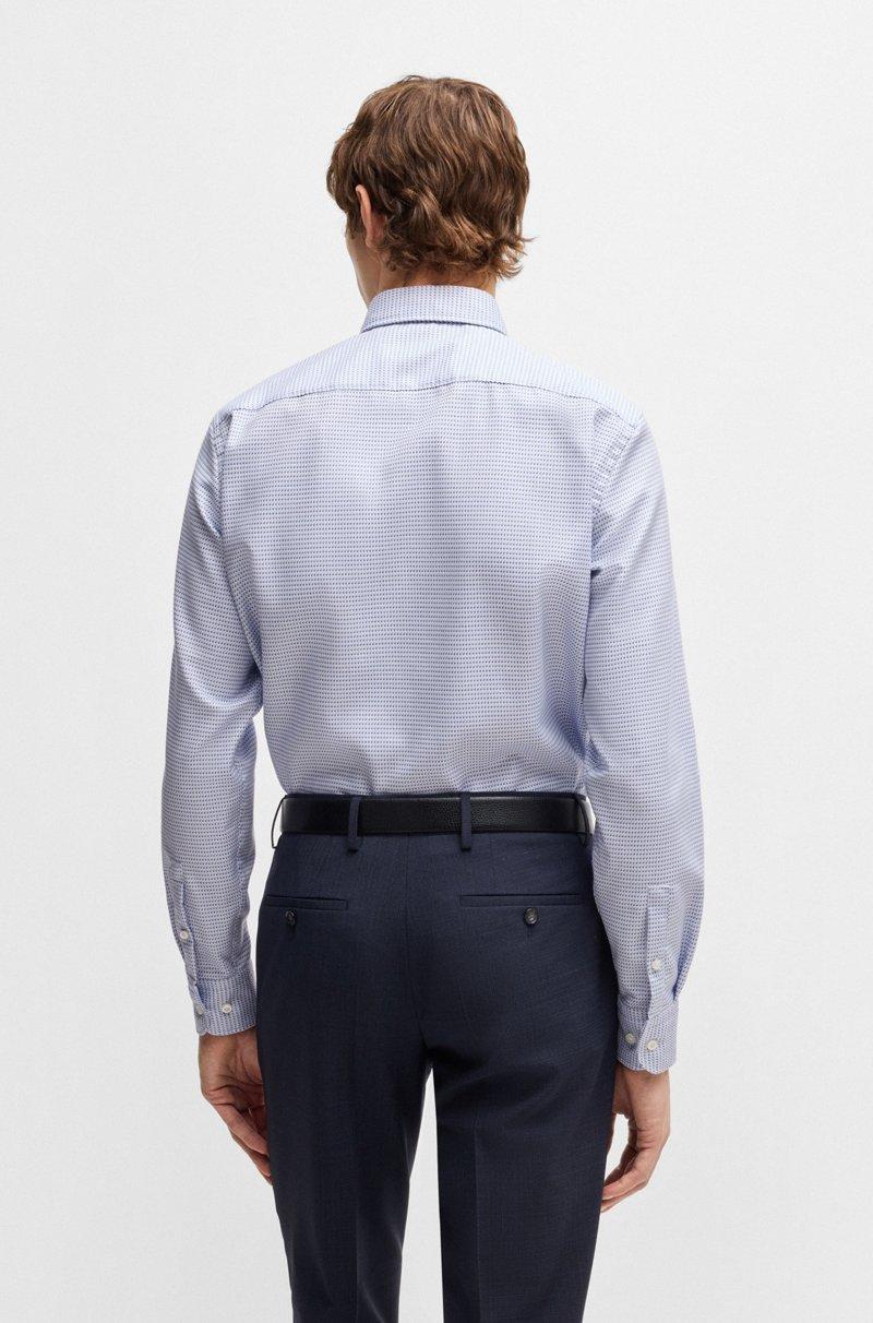 Hugo Boss Camisa Casual Fit De Algodón Estampado