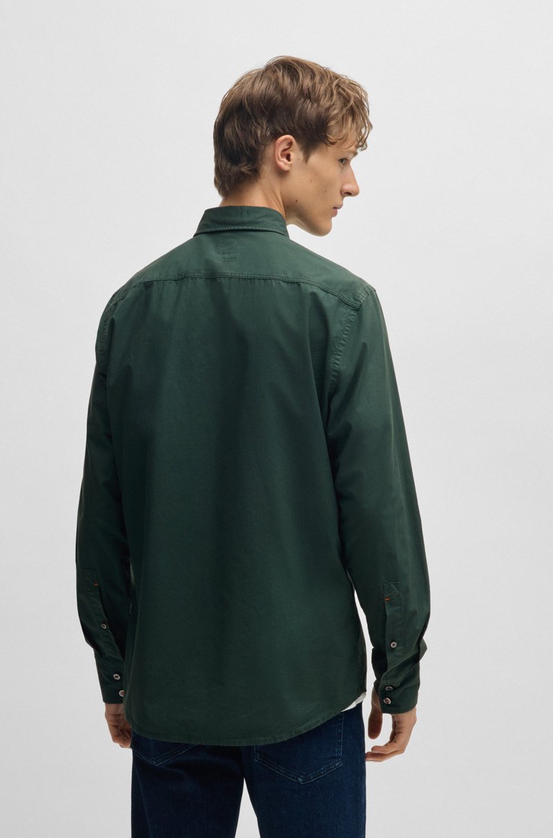 Hugo Boss Camisa Regular Fit De Popelín De Algodón