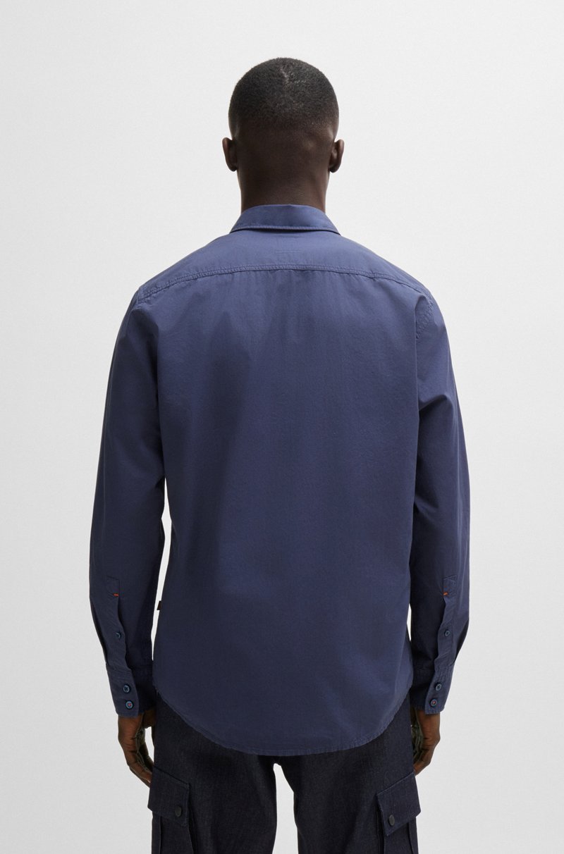 Hugo Boss Camisa Regular Fit De Popelín De Algodón