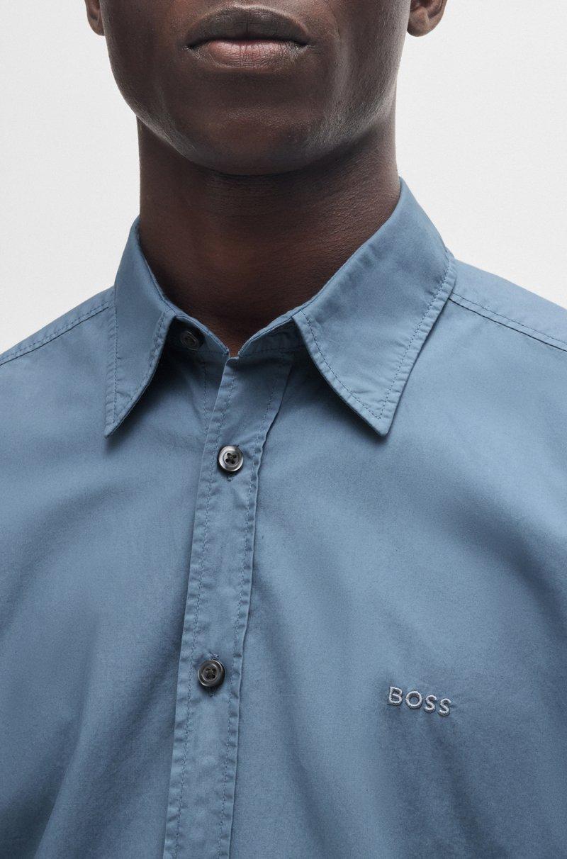 Hugo Boss Camisa Regular Fit De Popelín De Algodón