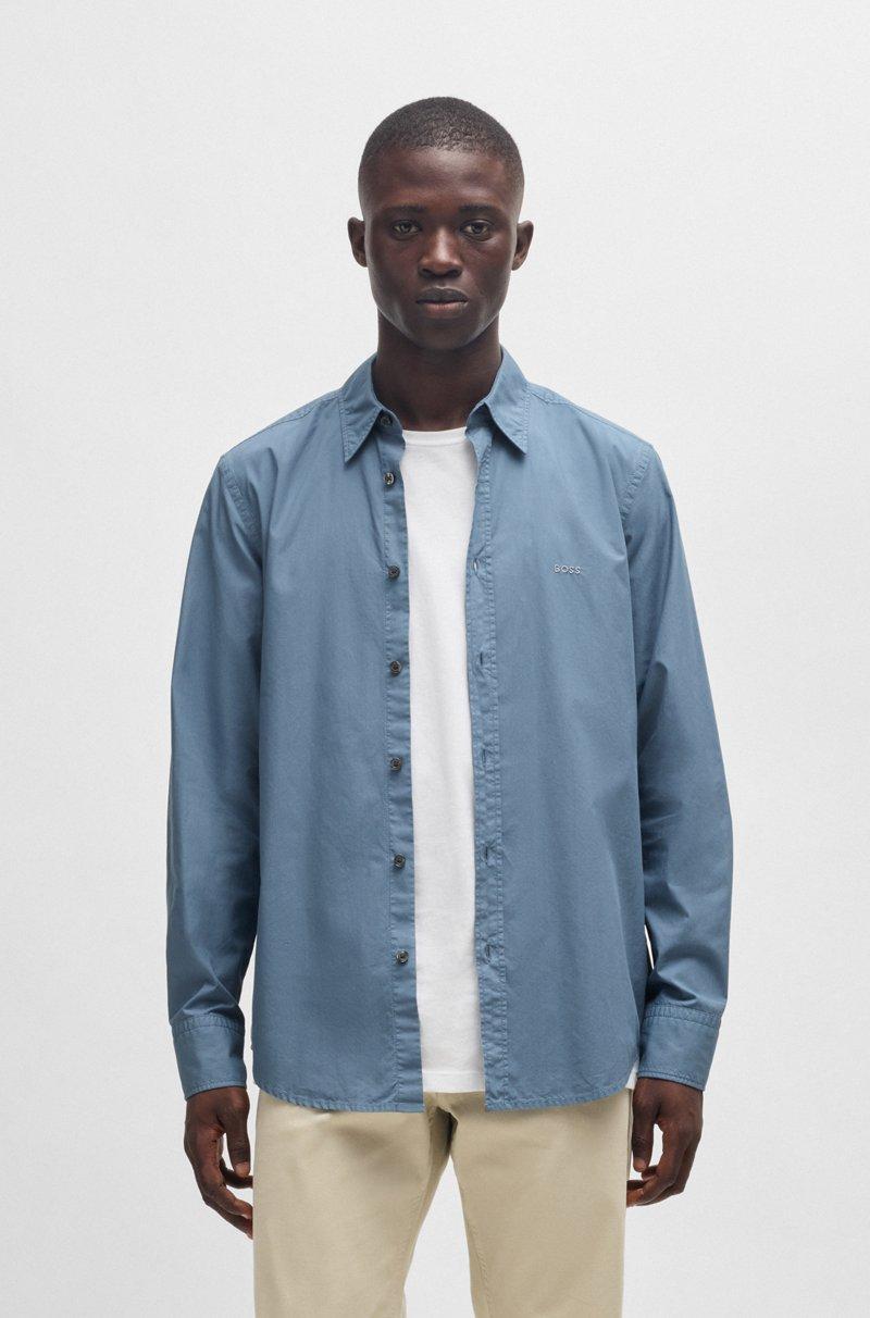 Hugo Boss Camisa regular fit de popelín de algodón