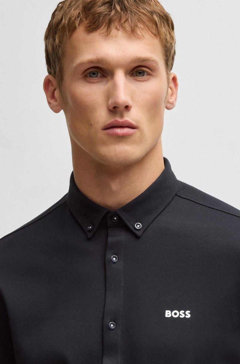 Hugo Boss Camisa Regular Fit En Punto De Algodón