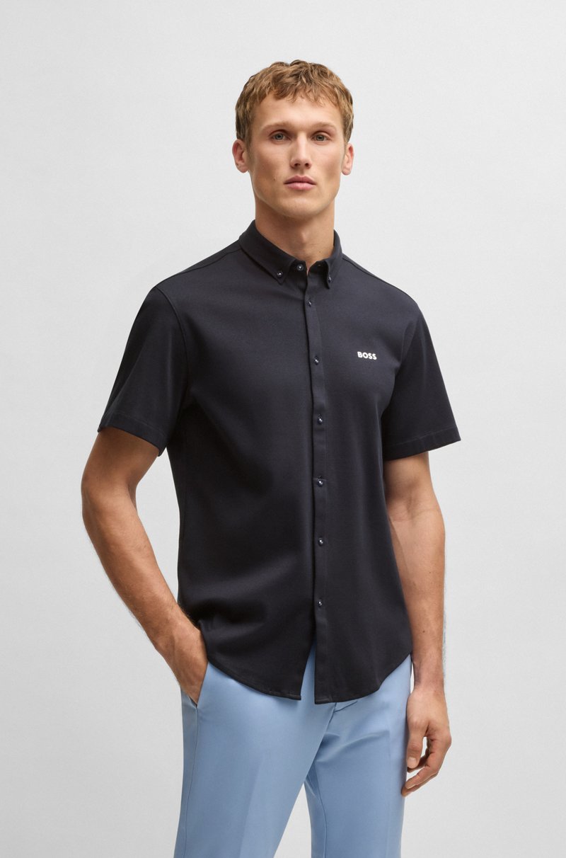 Hugo Boss Camisa Regular Fit En Punto De Algodón