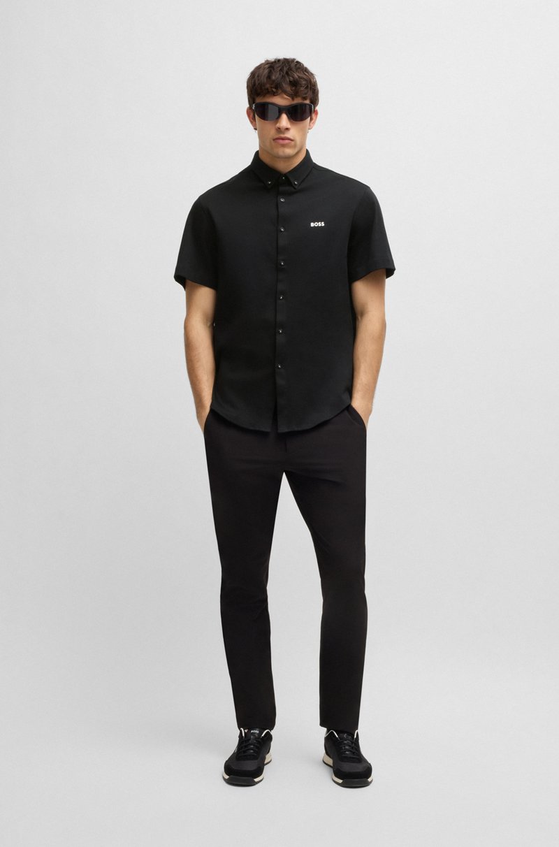 Hugo Boss Camisa Regular Fit En Punto De Algodón