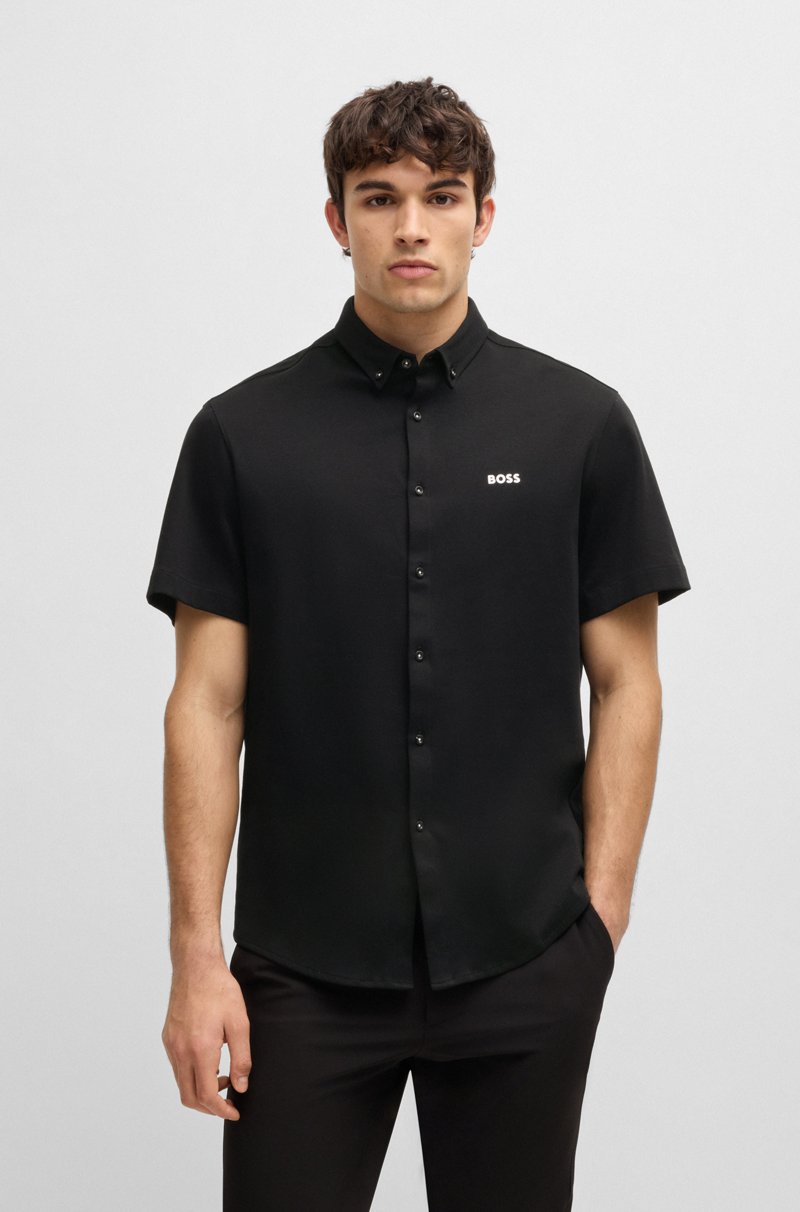 Hugo Boss Camisa regular fit en punto de algodón