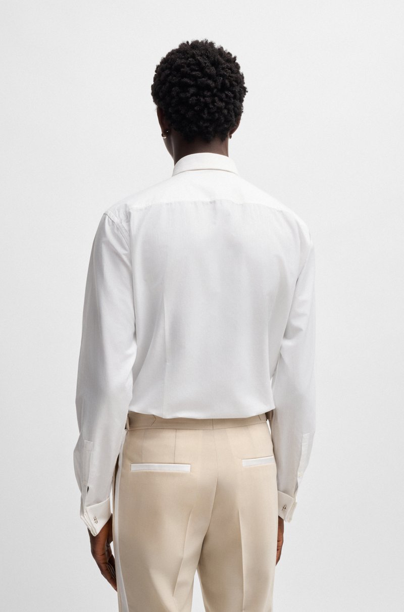 Hugo Boss Camisa Slim Fit A Rayas En Algodón