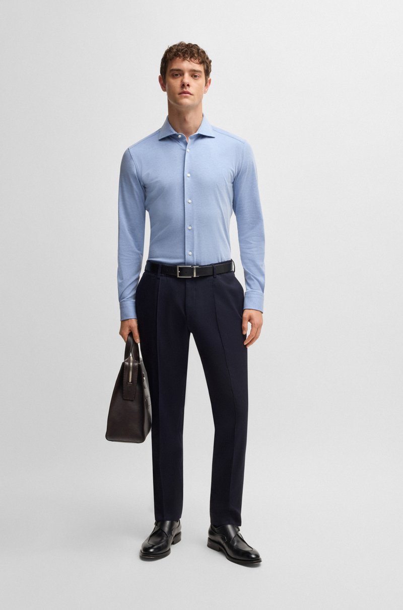 Hugo Boss Camisa Slim Fit De Algodón Elástico