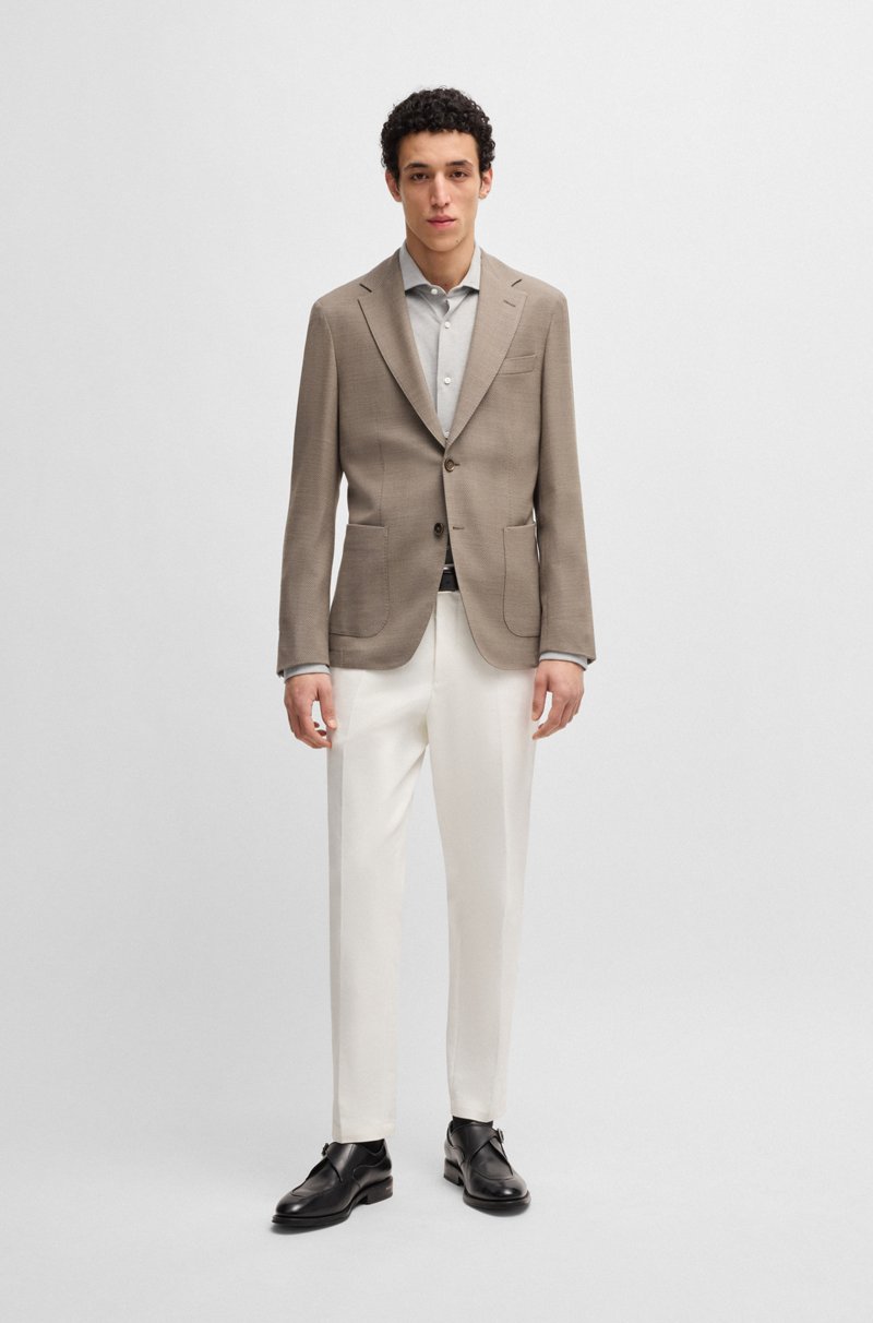 Hugo Boss Camisa Slim Fit De Algodón Elástico