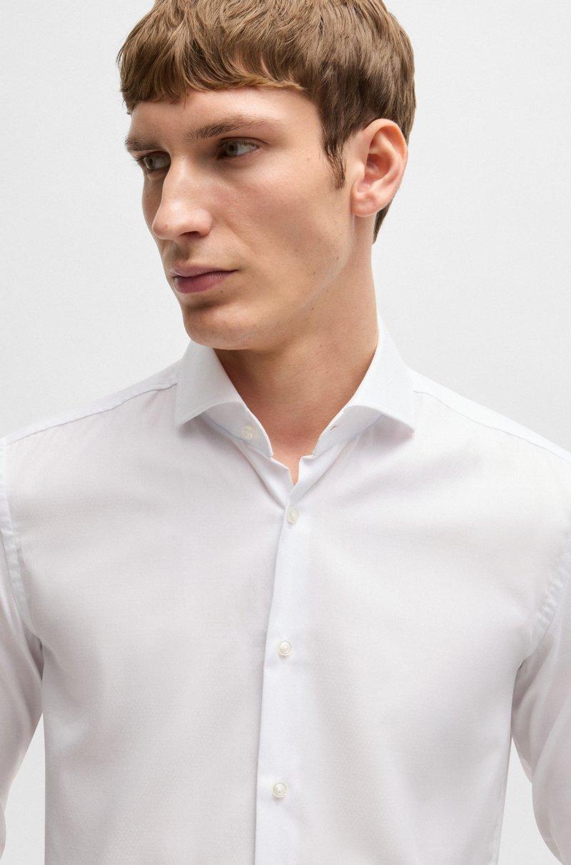 Hugo Boss Camisa Slim Fit De Algodón Estructurado