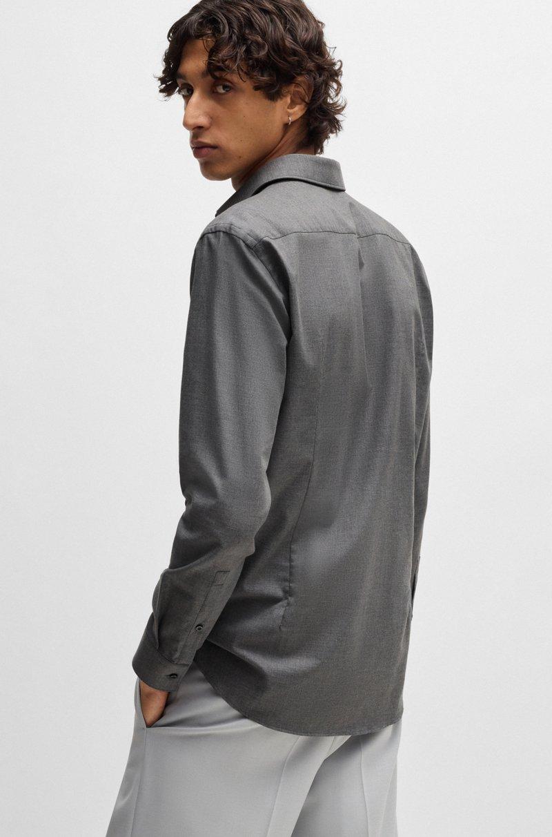Hugo Boss Camisa Slim Fit De Algodón Jaspeado