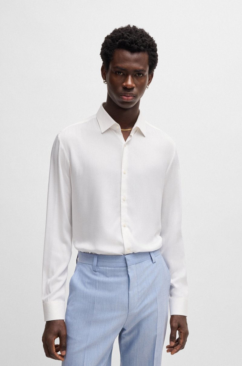 Hugo Boss Camisa slim fit de raso suave