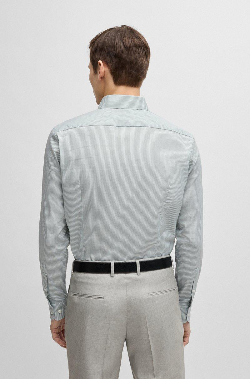 Hugo Boss Camisa Slim Fit En Algodón A Rayas