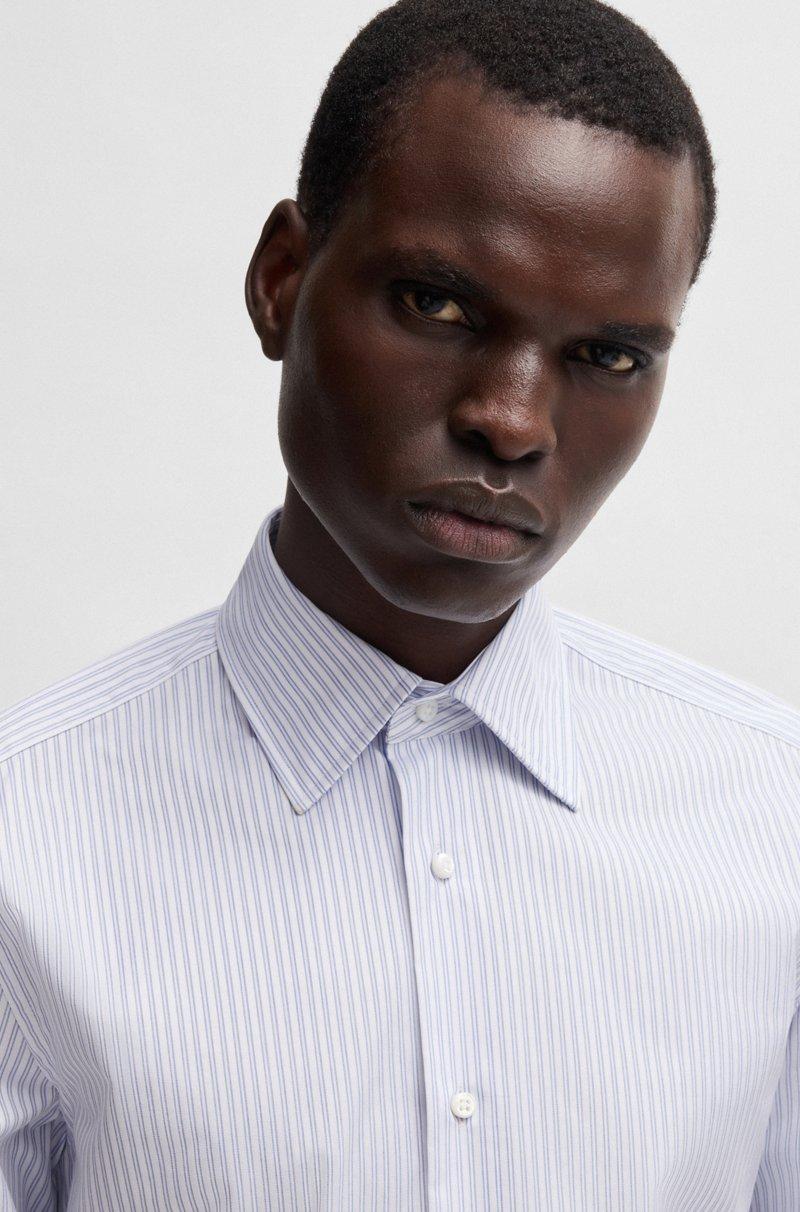 Hugo Boss Camisa Slim Fit En Algodón A Rayas