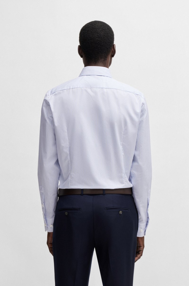 Hugo Boss Camisa Slim Fit En Algodón A Rayas