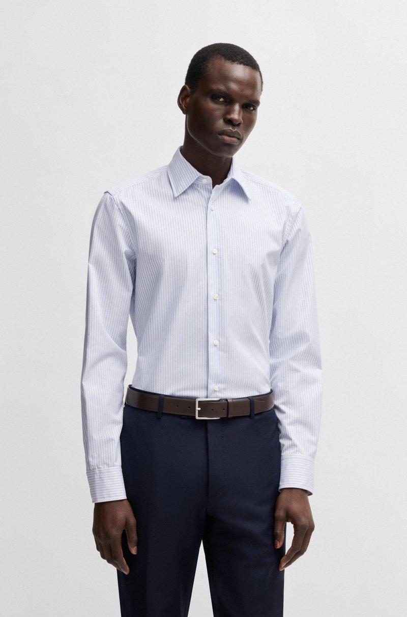Hugo Boss Camisa slim fit en algodón a rayas