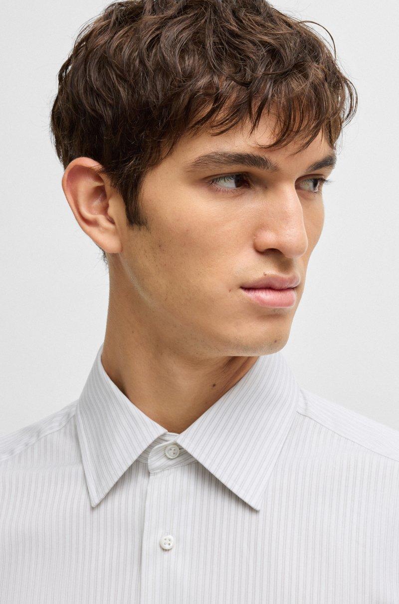 Hugo Boss Camisa Slim Fit En Algodón A Rayas
