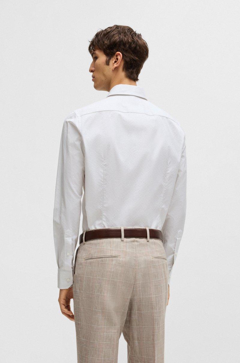 Hugo Boss Camisa Slim Fit En Algodón A Rayas