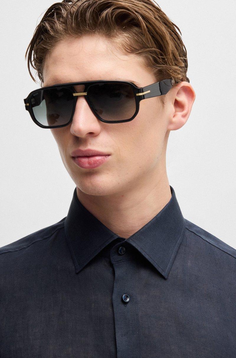 Hugo Boss Camisa Slim Fit En Lino Italiano