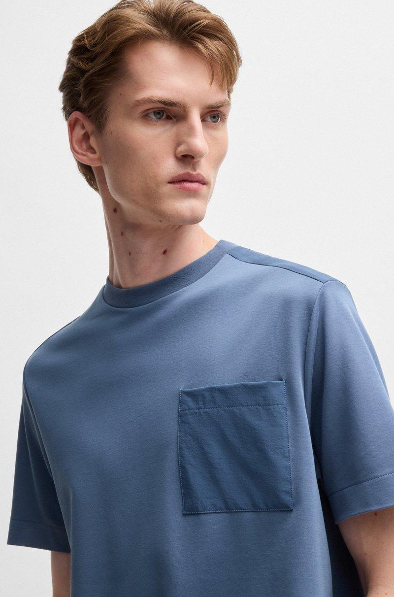 Hugo Boss Camiseta De Algodón Con Ribetes Tonales