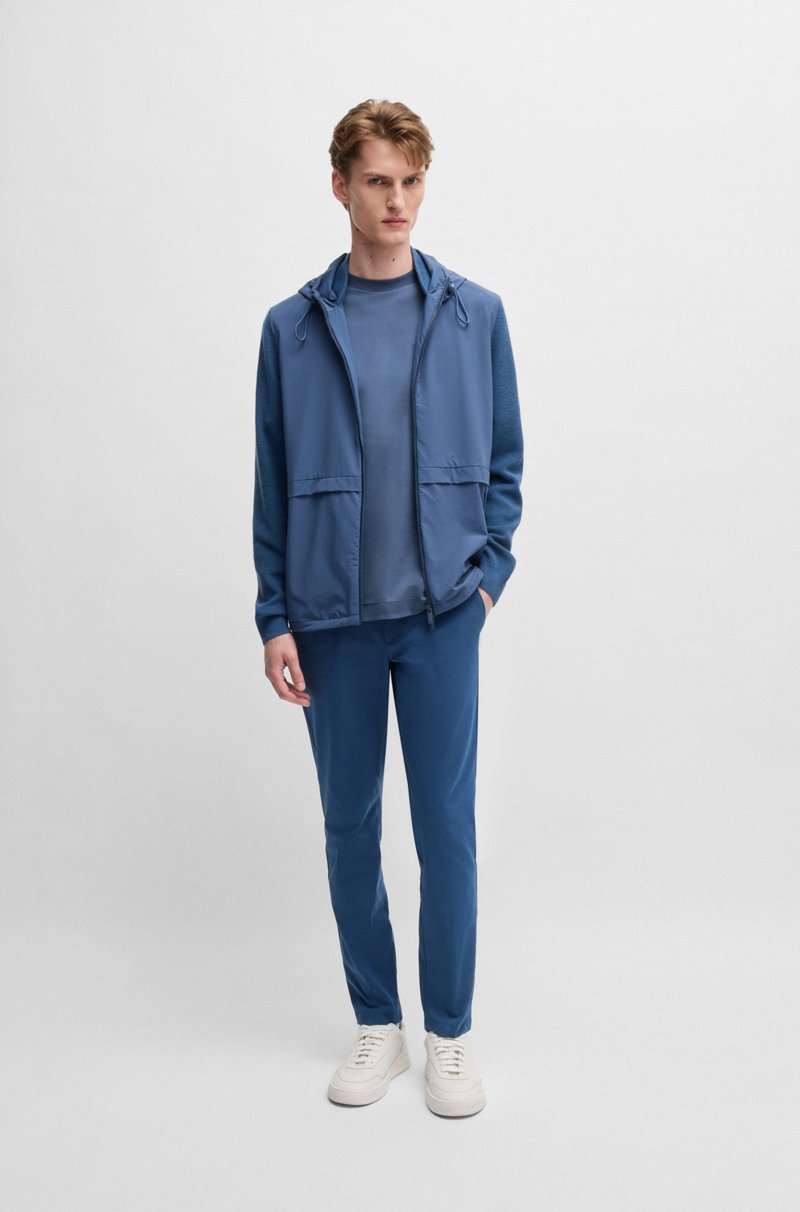 Hugo Boss Camiseta De Algodón Con Ribetes Tonales