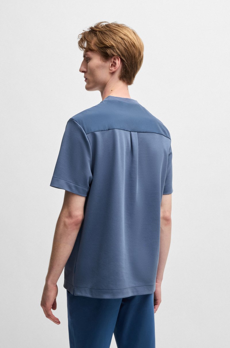 Hugo Boss Camiseta De Algodón Con Ribetes Tonales