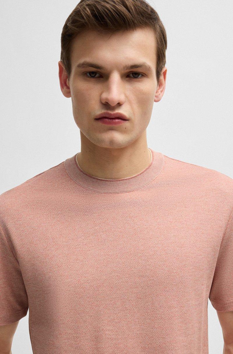 Hugo Boss Camiseta Regular Fit De Algodón Y Seda