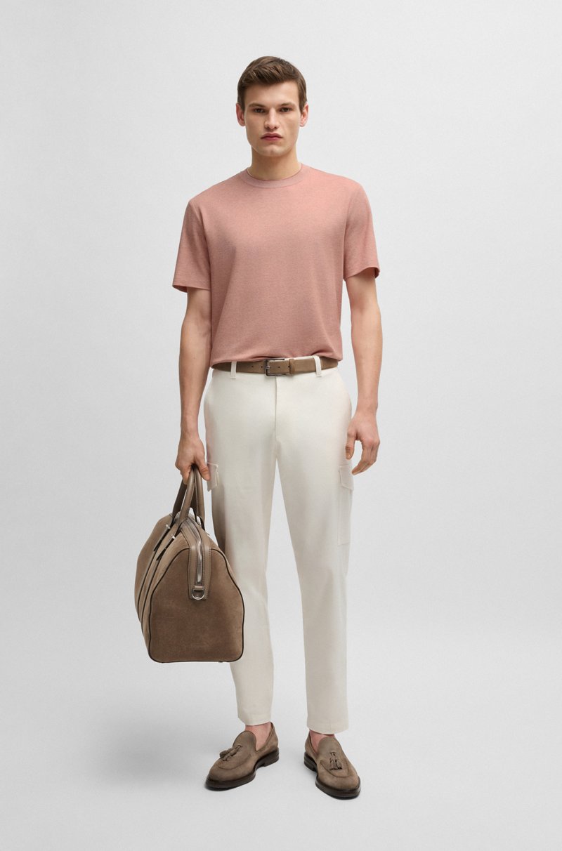 Hugo Boss Camiseta Regular Fit De Algodón Y Seda