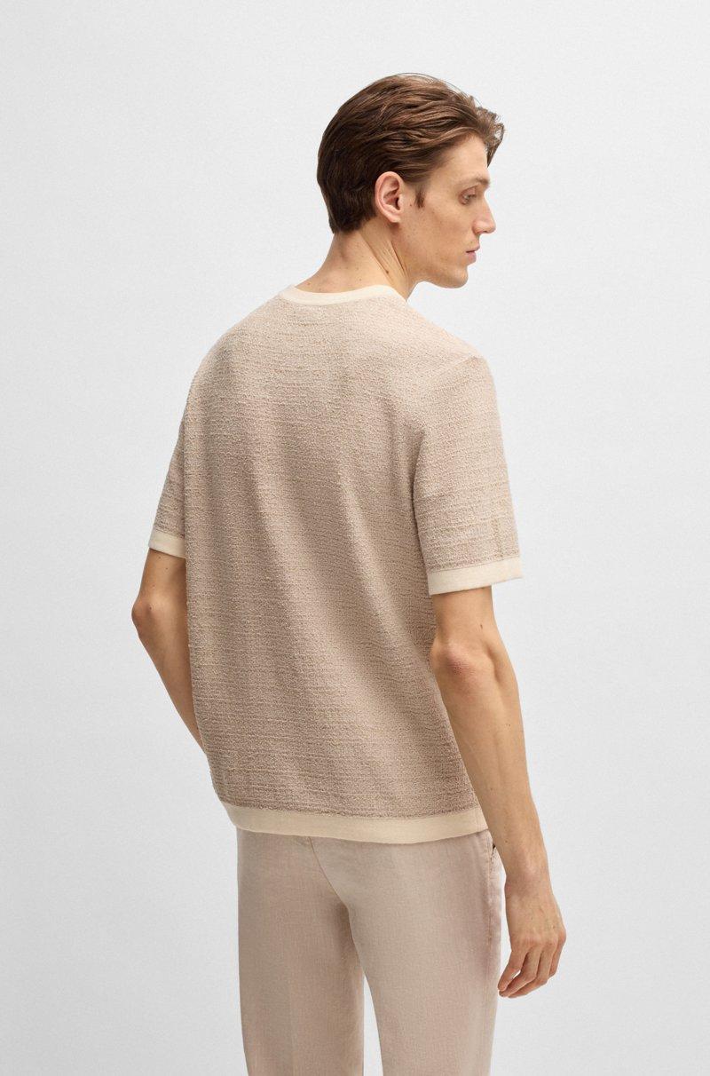 Hugo Boss Camiseta Relaxed Fit De Jacquard