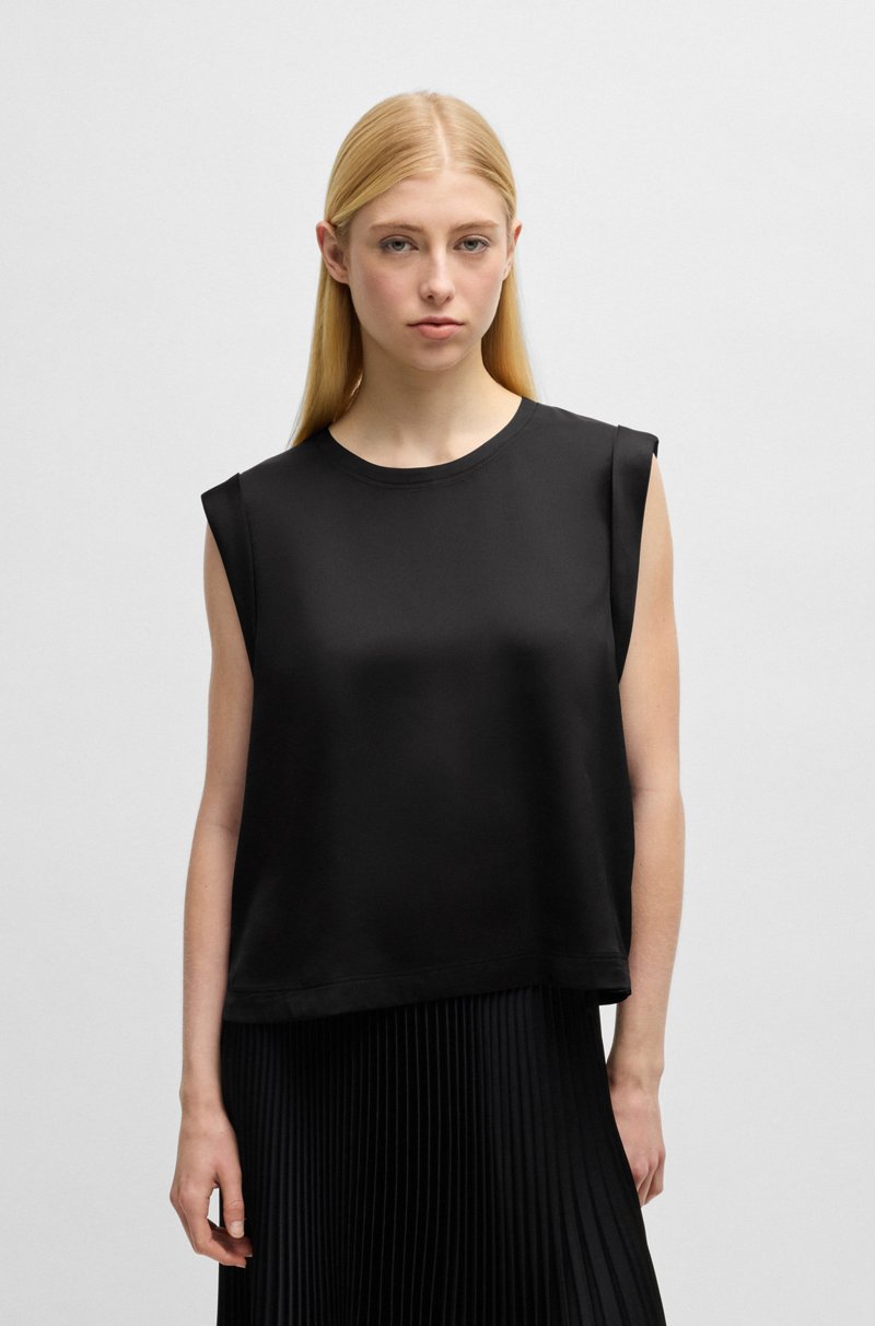 Hugo Boss Camiseta sin mangas en satén abatanado