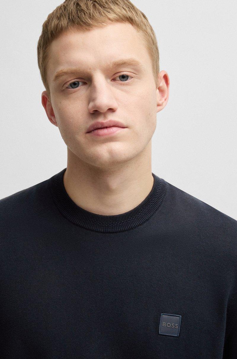 Hugo Boss Camiseta Tejida De Algodón Y Cashmere