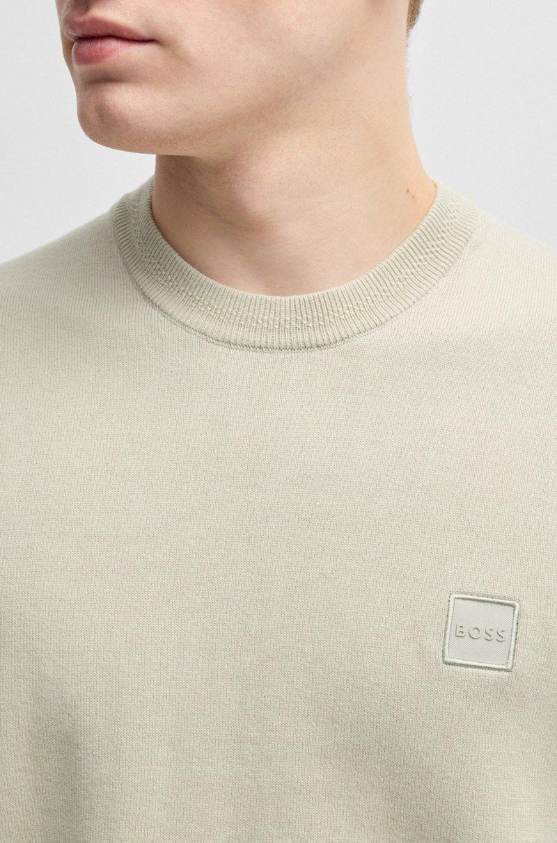 Hugo Boss Camiseta Tejida De Algodón Y Cashmere