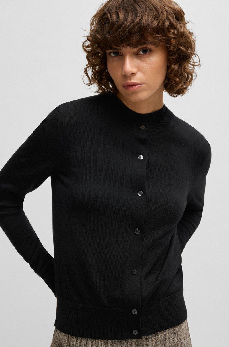 Hugo Boss Cárdigan De Lana Merina Con Botones