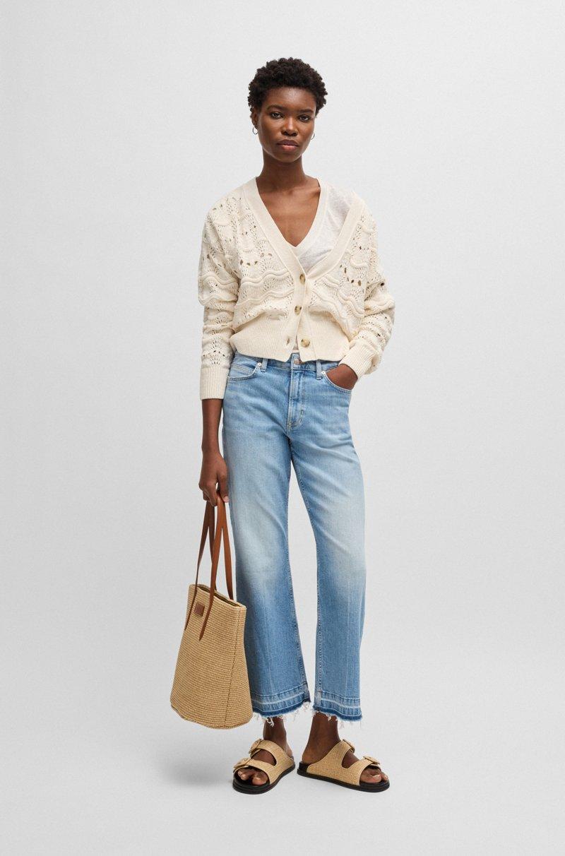 Hugo Boss Cárdigan De Punto Abierto De Algodón