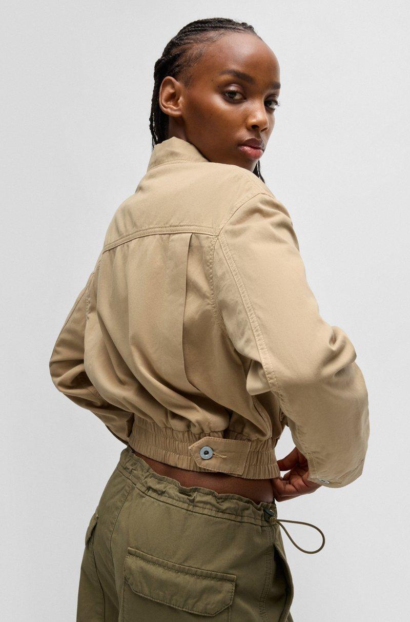 Hugo Boss Cazadora Corta De Lona De Algodón