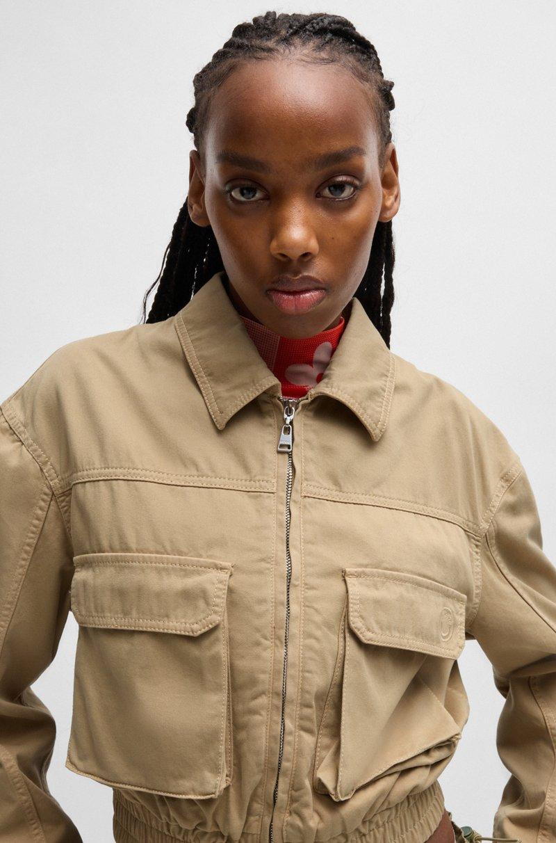 Hugo Boss Cazadora Corta De Lona De Algodón