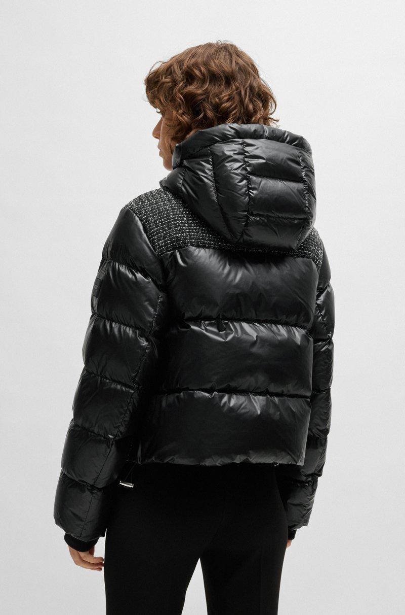 Hugo Boss Cazadora Híbrida Con Paneles De Tweed