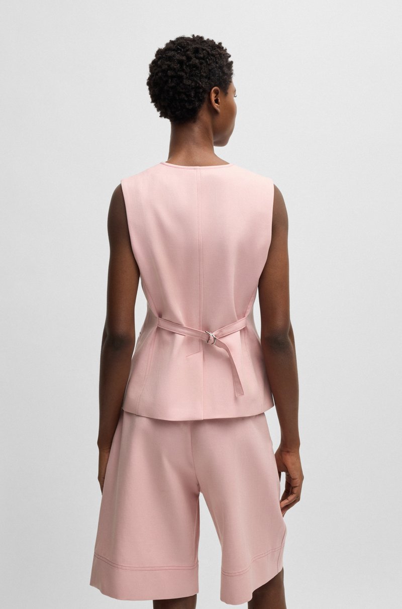 Hugo Boss Chaleco Recto Con Tira Ajustable